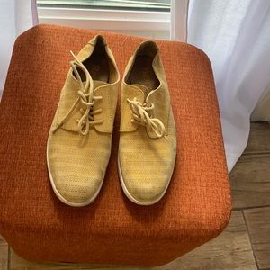 Mustard yellow oxfords